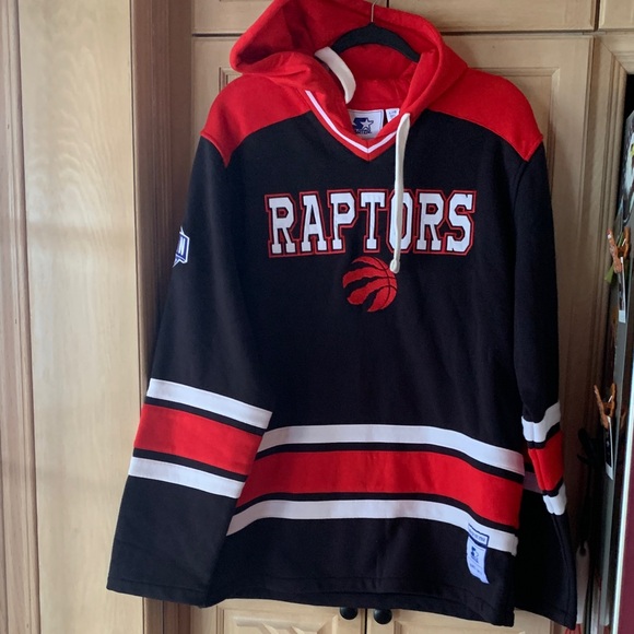 Other - Toronto Raptors Mens Hoodie - Red and Black NWOT size L